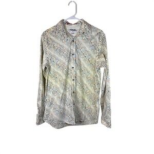 Desigual Regular‎ Fit Long Sleeve Button Down Shirt Multicolor Dot Print Size S